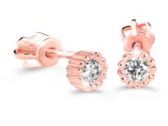 Cutie Diamonds Minimalistické náušnice pecky z růžového zlata s brilianty DZ60236-30-00-X-4