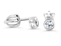 Cutie Diamonds Minimalistické peckové náušnice z bílého zlata s brilianty DZ62231-30-00-X-2