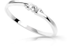 Cutie Diamonds Minimalistický prsten z bílého zlata s brilianty DZ6714-3053-00-X-2 51 mm