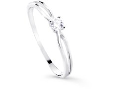 Cutie Diamonds Třpytivý zásnubní prsten z bílého zlata s briliantem DZ8027-00-X-2 54 mm