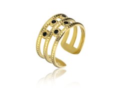 Emily Westwood Elegantní pozlacený prsten s krystaly London EWR23065G