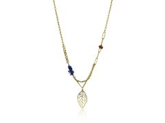 Emily Westwood Módní pozlacený náhrdelník s lazuritem Emersyn EWN23036G