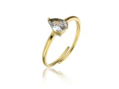 Emily Westwood Půvabný pozlacený prsten s čirým zirkonem Presley EWR23064G