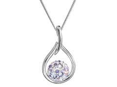 Evolution Group Nadčasový stříbrný náhrdelník s krystaly Swarovski 32075.3 violet (řetízek, přívěsek)