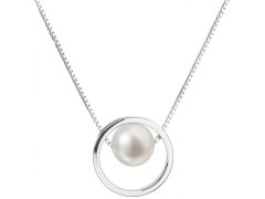 Evolution Group Stříbrný náhrdelník s pravou perlou Pavona 22025.1 (řetízek, přívěsek)