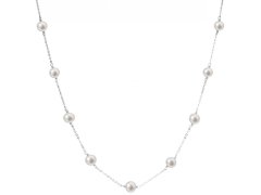 Evolution Group Stříbrný náhrdelník s 9 pravými perlami Pavona 22013.1
