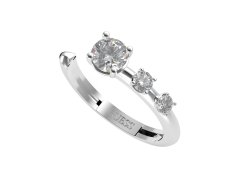 Guess Elegantní otevřený prsten se zirkony Sunburst JUBR01408JWRH 52 mm
