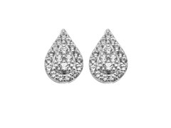Hot Diamonds Elegantní stříbrné náušnice s diamanty a topazy Glimmer DE736