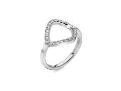 Hot Diamonds Elegantní stříbrný prsten s briliantem a topazy Behold DR221 54 mm