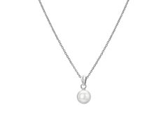 Hot Diamonds Půvabný stříbrný náhrdelník s diamantem a perličkou Diamond Amulets DP895 (řetízek, přívěsek)