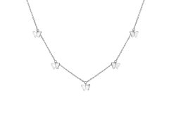 Hot Diamonds Půvabný stříbrný náhrdelník s motýlky Flutter DN168/9 40 - 45 cm