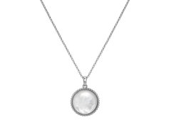 Hot Diamonds Stříbrný náhrdelník s diamantem a perletí Most Loved DP922