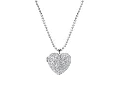 Hot Diamonds Stříbrný srdíčkový náhrdelník s diamantem Memories Heart Locket DP770