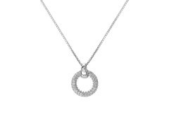 Hot Diamonds Třpytivý stříbrný náhrdelník s diamantem a topazy Forever DP901 (řetízek, přívěsek)