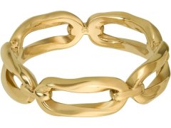 Hugo Boss Pozlacený prsten z oceli Signature 1580253 52 mm