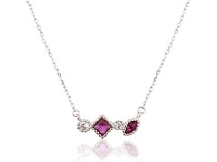 JVD Elegantní stříbrný náhrdelník s barevnými zirkony SVLN0532SH2R145