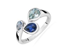 JVD Hravý stříbrný prsten s barevnými zirkony SVLR0120SH8MZ 54 mm
