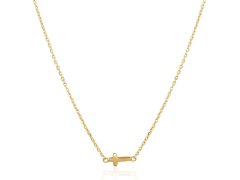 JVD Pozlacený náhrdelník s křížkem SVLN0450XH2GO45