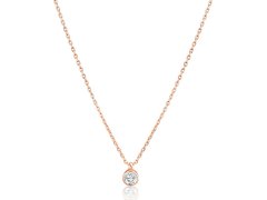 JVD Půvabný bronzový náhrdelník se zirkonem SVLN0440XH2RO0 45 cm