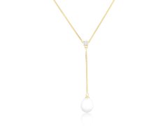 JVD Půvabný pozlacený náhrdelník s pravou perlou SVLN0559SD2GP45
