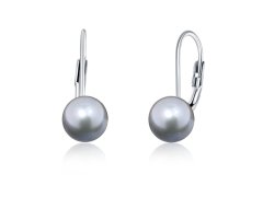 JVD Stříbrné náušnice s pravými šedými perlami SVLE0476XD2P6 0,7 cm