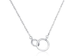 JVD Stříbrný náhrdelník Propojené kruhy SVLN0333XH20000
