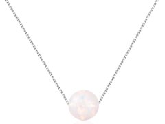 JVD Stříbrný náhrdelník s růžovým syntetickým opálem SVLN0166XF6O100