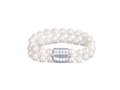 JwL Luxury Pearls Dvojitý/dvouřadý náramek z pravých bílých perel JL0598