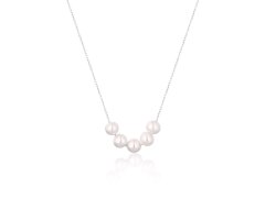 JwL Luxury Pearls Jemný stříbrný náhrdelník s pravými říčními perlami JL0782