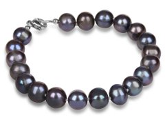 JwL Luxury Pearls Náramek z pravých modrých perel JL0360
