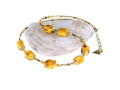 Lampglas Elegantní náhrdelník Amber Dream z perel Lampglas NCU56
