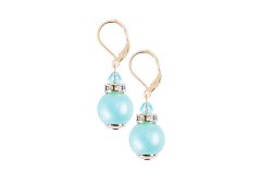 Lampglas Elegantní náušnice Turquoise Beauty z perel Lampglas ECU51