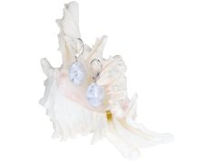 Lampglas Elegantní náušnice White Lace s ryzím stříbrem v perlách Lampglas EP1