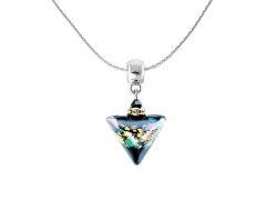 Lampglas Krásný náhrdelník Night Flower Triangle s 24karátovým zlatem v perle Lampglas NTA3