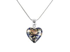 Lampglas Magický náhrdelník Egyptian Heart s 24karátovým zlatem v perle Lampglas NLH26