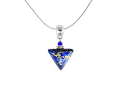 Lampglas Magický náhrdelník Evening Date Triangle s 24karátovým zlatem v perle Lampglas NTA5
