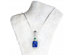 Lampglas Slušivý dámský náhrdelník Navy Obsession s perlou Lampglas NSA13X