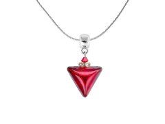 Lampglas Svůdný náhrdelník Red Triangle s 24karátovým zlatem v perle Lampglas NTA4