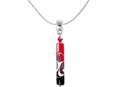 Lampglas Vášnivý náhrdelník Red Black s unikátní perlou Lampglas NPR12