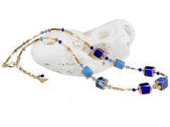 Lampglas Výjimečný dámský náhrdelník Ice Queen z perel Lampglas NCU15