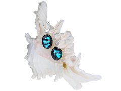 Lampglas Výrazné náušnice Turquoise Shards z perel Lampglas s ryzím stříbrem EP12