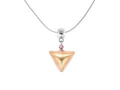 Lampglas Vznešený náhrdelník Golden Triangle s 24karátovým zlatem v perle Lampglas NTA1