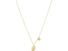Liu Jo Stylový pozlacený náhrdelník s přívěskem Identity LJ1983