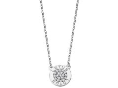 Lotus Silver Třpytivý stříbrný náhrdelník s čirými zirkony pro ženy LP1252-1/1