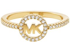 Michael Kors Luxusní pozlacený prsten se zirkony MKC1250AN710 59 mm