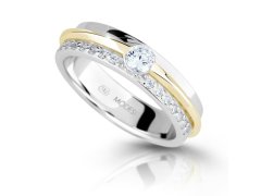 Modesi Bicolor stříbrný prsten se zirkony M16023 50 mm