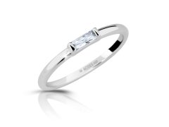 Modesi Minimalistický stříbrný prsten se zirkonem M01012 55 mm