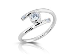 Modesi Nádherný stříbrný prsten se zirkony M01017 57 mm