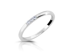Modesi Něžný stříbrný prsten se zirkony M01014 52 mm