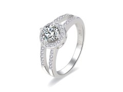 MOISS Stylový třpytivý prsten ze stříbra Serafina R00027 60 mm